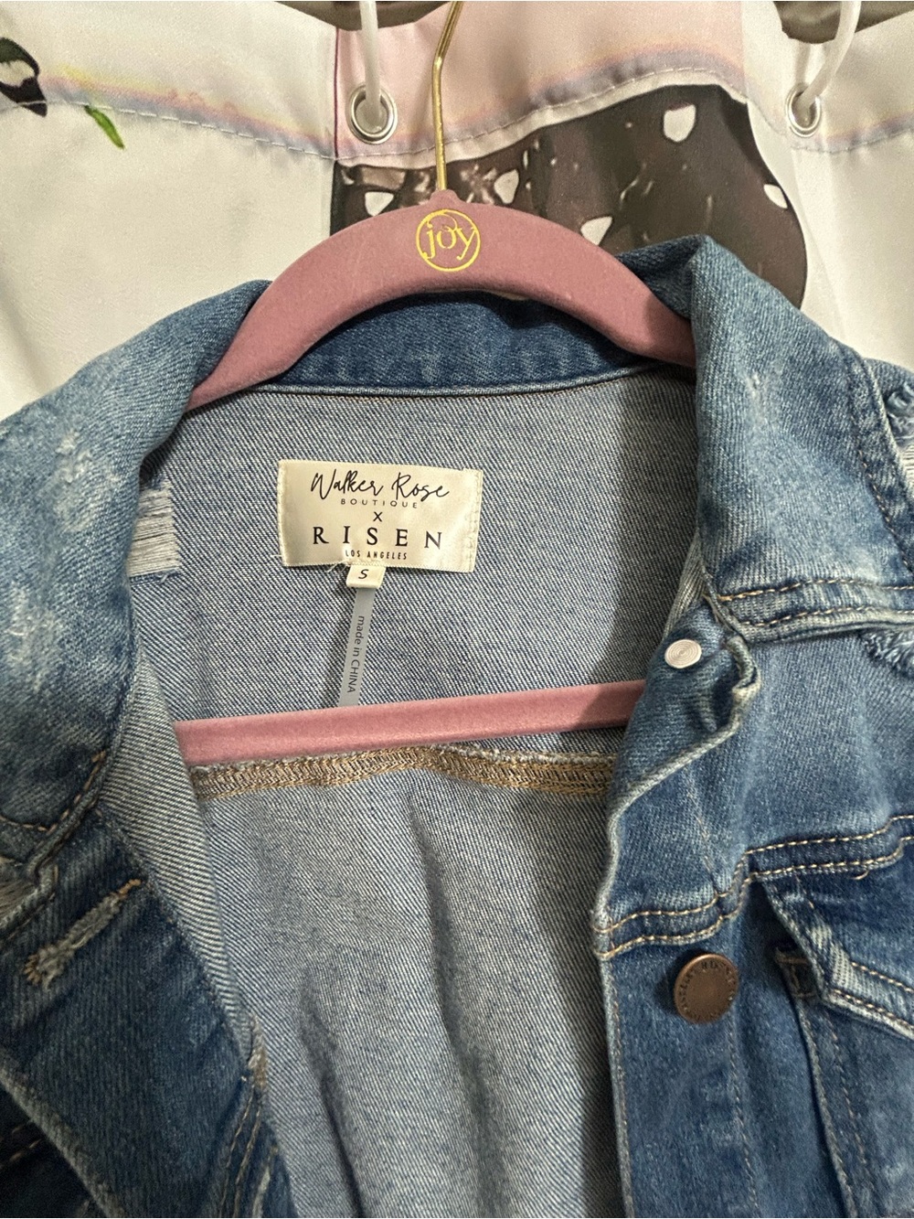 RISEN by Walker Rose Denim Jacket EUC